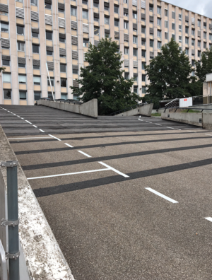 Les nouvelles places de parking