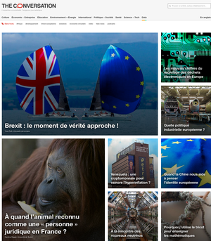 Capture d'écran du site The conversation